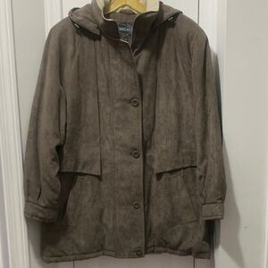 Forecaster Hooded Trench Coat in Taupe Brown